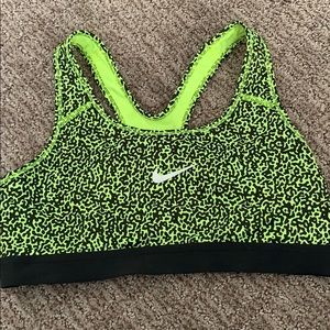 Black & Yellow/green Nike sports bra